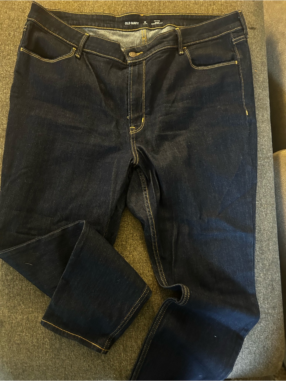 Old Navy Men's Dark Blue Straight-Leg Jeans